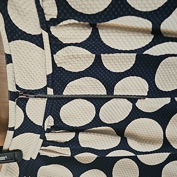 Boden Navy & Ecru Polka Dot Skirt sz 8 - Picture 4 of 5
